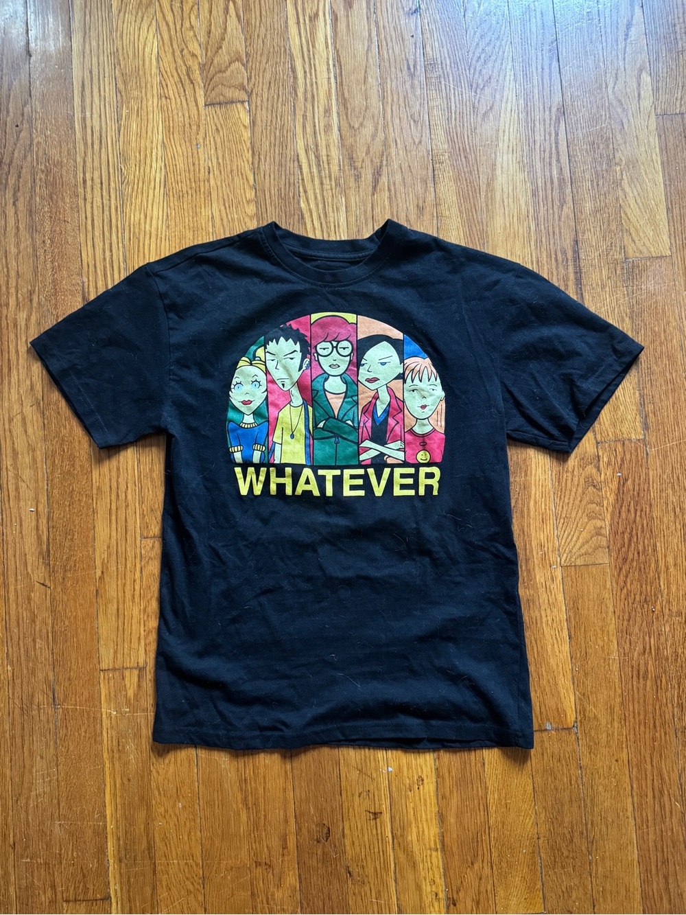 Daria Black Graphic 'WHATEVER' Tee